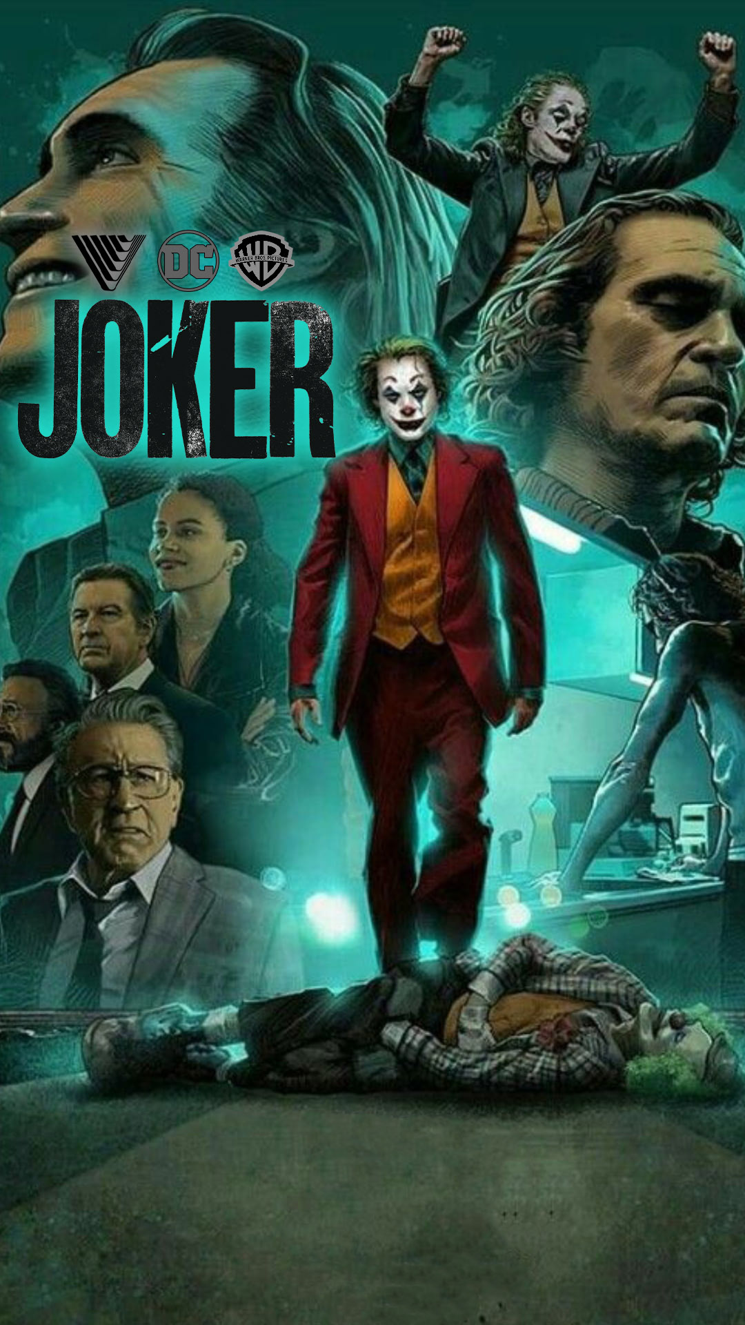 Póster alternativo de Joker (2019) con enfoque artístico del villano icónico y su estética psicológica.
