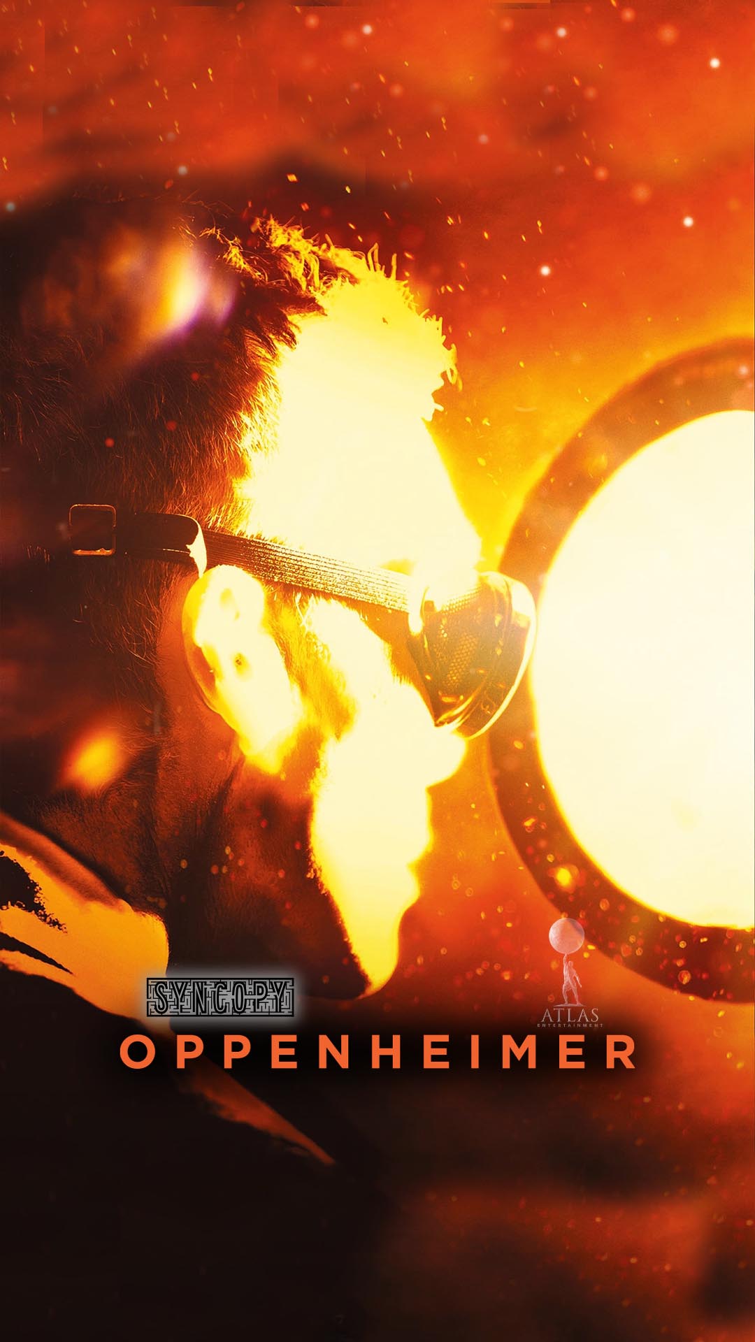 Póster de Oppenheimer (2023) con J. Robert Oppenheimer y tema nuclear histórico