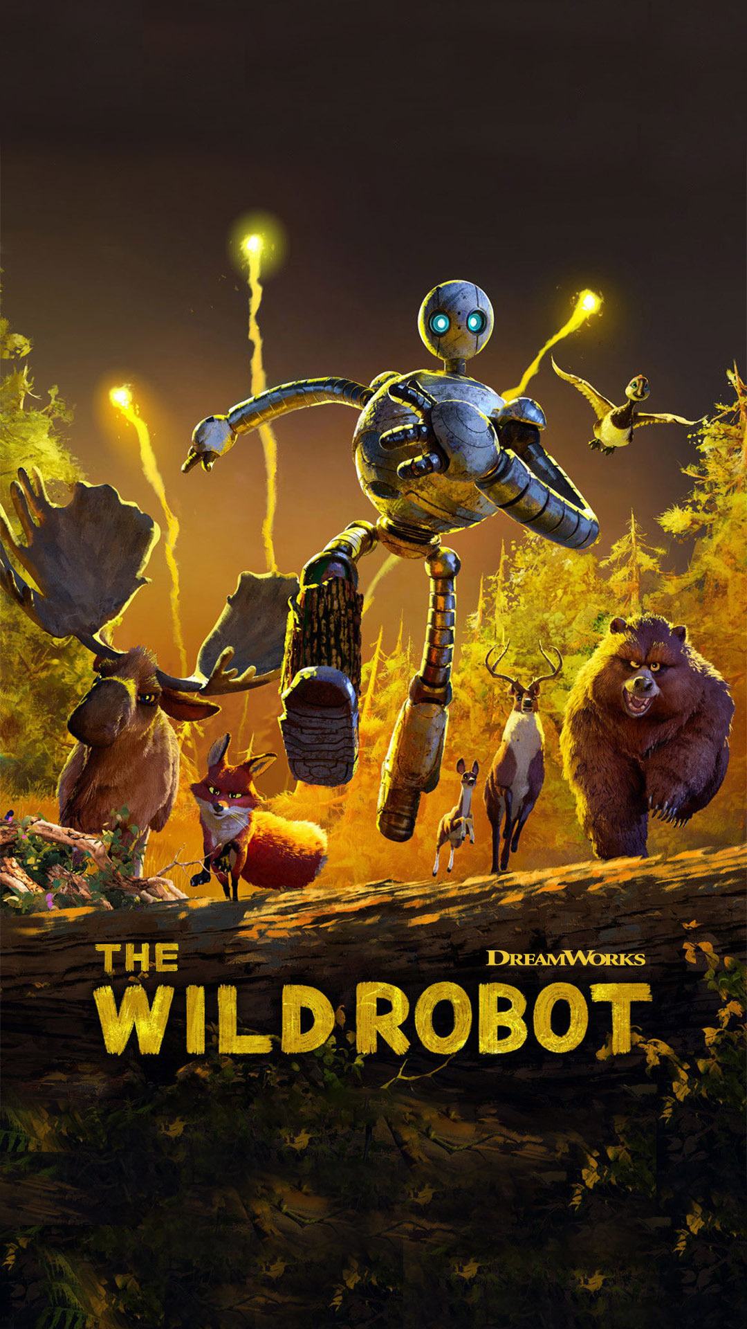 Un póster de la animación Wold Robot, estrenada en 2024 y dirigida por Chris Sanders.