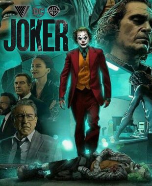 Póster alternativo de Joker (2019) con enfoque artístico del villano icónico y su estética psicológica.